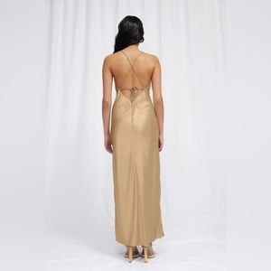 Significant Other Aila Dress Gold Size US 4 LIKE NEW